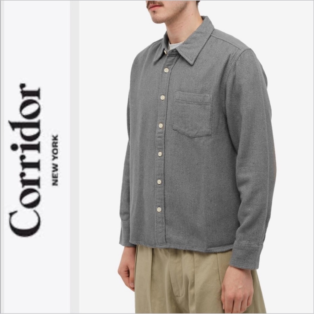 Corridor Men's Grey Flannel Shirt L made in USA